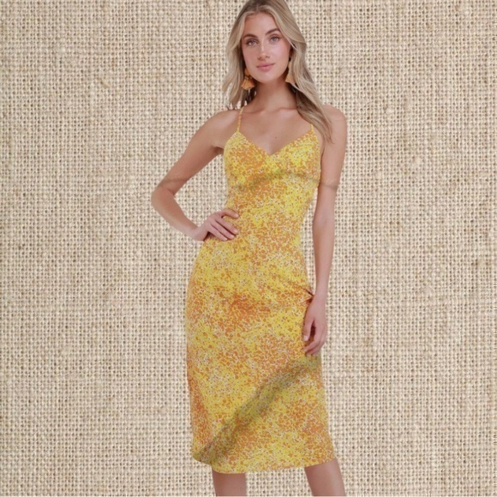 Yellow floral dress
